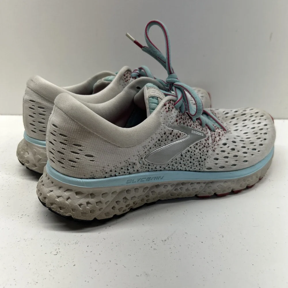 Brooks Glycerin 16 Women's Size 8.5 Running Shoes Gray Blue Athletic Sneakers